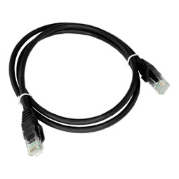 Alantec S9115742 - UTP starres Netzwerkkabel der Kategorie 6 KKU6CZA0.5 Schwarz 50 cm