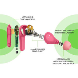 Belkin S7611562 - Headphones with Microphone PAC003BTPK Pink