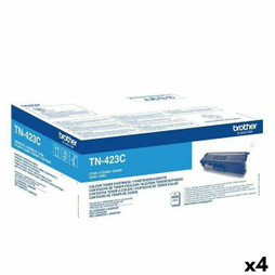 Brother S8437957 - Toner original HLL8260CDW HLL8360CDW HLL9310CDW TN423C Cyan (4 Unités)