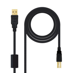 NANOCABLE M0324808 - USB 2.0 A zu USB-B-Kabel 10.01.1202 Schwarz 2 m