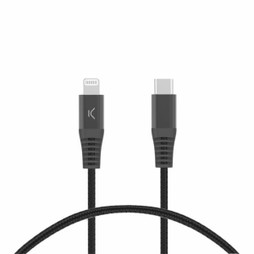 KSIX S1906805 - USB-C auf Lightning Verbindungskabel Schwarz