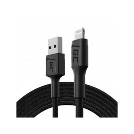Green Cell S91108858 - Câble Lightning KABGC18 Noir 2 m