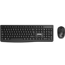 Nilox S0458939 - Keyboard and Mouse NXKMWE012 Black Spanish Qwerty