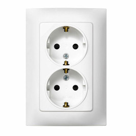 Simon S7925288 - Plug socket 2p+t Plastic 230 V 16 A Double