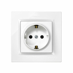 Simon S7925282 - Plug socket 2p+t Plastic 230 V 16 A Type F