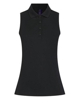 Henbury H477 - LADIES SLEEVELESS POLO SHIRT