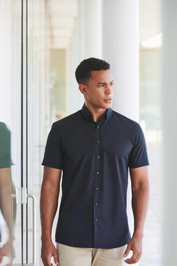 Henbury H588 - SHORT SLEEVE COTTON FEEL SHIRT