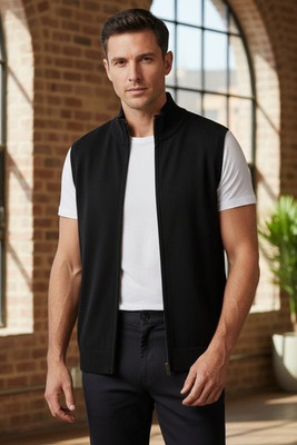 Henbury H711 - MENS SLEEVELESS ZIP JUMPER