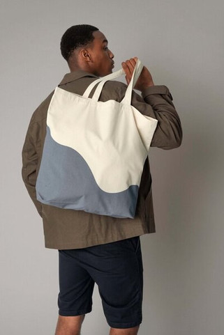 Westford Mill W235 - ORGANIC WAVE PRINT MAXI TOTE