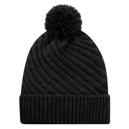 AJM 1E133L - Acrylique / Satin de polyester, Toque (Pom Pom 8cm, Femmes)