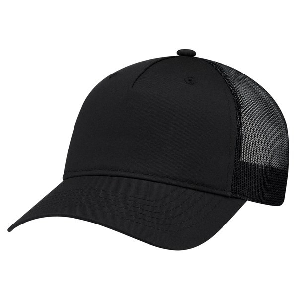 AJM 5960M - Polycotton / Polyester Mesh 5 Panel Constructed Full-Fit-Five (Mesh Back)