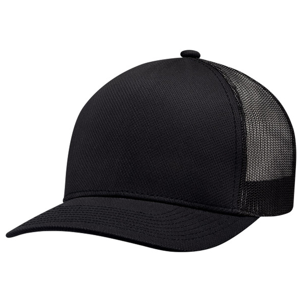 AJM 8N150M - Coolon Polyester / Polyester Mesh 5 Panel Constructed Solo Panel Pro Round (Mesh Back)