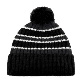 AJM 9I258M - Acrylic Cuff Toque (Pom Pom 8cm)
