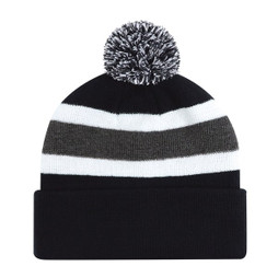 AJM 9S243J - Junior, Acrylic Cuff Toque (Pom Pom 8cm, Junior)