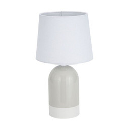 Versa S3414236 - Desk lamp Duo Beige Linen Ceramic 40 W 18 x 32,5 cm