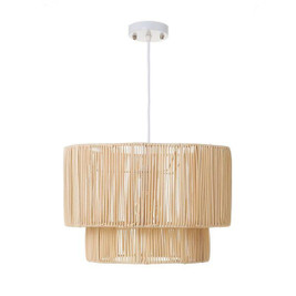 BigBuy Home S8807525 - Suspension Naturel 60 W