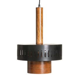 BigBuy Home S8807415 - Suspension Noir Naturel 40 W