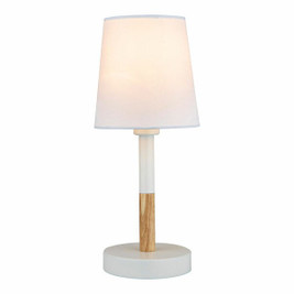 EDM Product S7925672 - Desk lamp EDM 32016 White Wood Steel 40 W 220-240 V Ø 13 x 32 cm