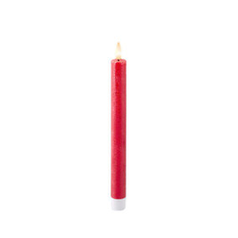 Lumineo S7924583 - LED Candle Red Ø 2,2 x 24,5 cm 2 Units (AAA)