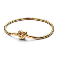 Pandora S72114384 - Bracelet Femme FAMILY TREE HEART CLASP SNAKE CHAIN - SIZE 18 18 cm Doré