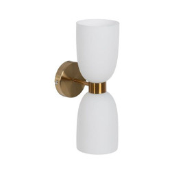 BigBuy Home S8806286 - Wall Lamp White Golden 60 W 18 x 12 x 36 cm