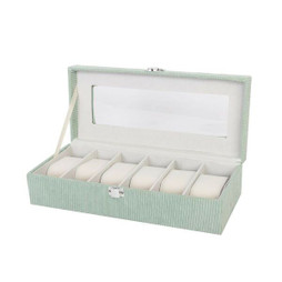 Versa S3413956 - Uhrenbox grün Polyester 13,5 x 9 x 30,5 cm