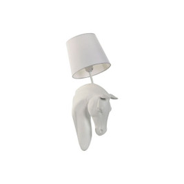 Home ESPRIT S3057853 - Wall Lamp White Modern Horse Aged finish 220 V 18 x 21,5 x 50,5 cm (2 Units)