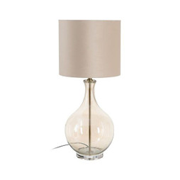 BigBuy Home S8806277 - Tischlampe Gold Polyester Metall Kristall 60 W 220-240 V 39 x 39 x 89 cm