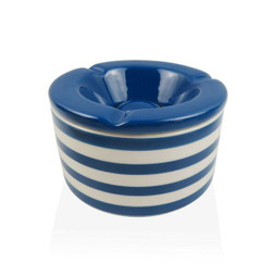 Versa S3412539 - Cendrier Bleu Blue marine Dolomite 11,2 x 6,2 x 11,2 cm