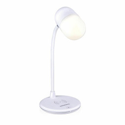 Grundig S7923039 - LED lamp with Speaker and Wireless Charger White 10 W 50 lm Ø 12 x 26 cm Plastic 3-in-1