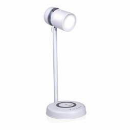 Grundig S7923040 - LED lamp with Speaker and Wireless Charger White 15 W 76 Lm Ø 12 x 34 cm Plastic 3-in-1