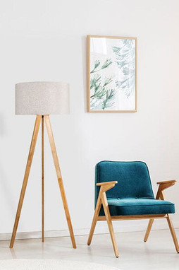 EDM Product S7923035 - Lampadaire EDM 32159 50 x 150 cm Bois Tissu E27
