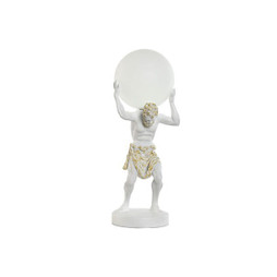 Home ESPRIT S3056059 - Desk lamp White Golden Resin Plastic 220 V 18 x 17 x 44 cm