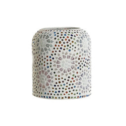 DKD Home Decor S3054845 - Desk lamp White Multicolour Aluminium Crystal 40 W 220 V 15 x 15 x 18 cm