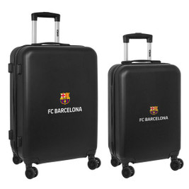 F.C. Barcelona S4310370 - Set of suitcases + mediano 24 Trolley Black 40 x 63 x 26 cm (2 Pieces)