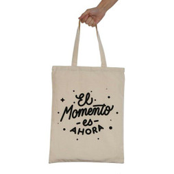 Versa S3412109 - Einkaufstasche El momento es ahora Polyester 36 x 48 x 36 cm