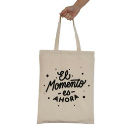 Versa S3412109 - Shopping Bag El momento es ahora Polyester 36 x 48 x 36 cm
