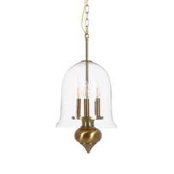 BigBuy Home S8804817 - Suspension Doré Verre Fer 220-240 V 33 x 33 x 54 cm