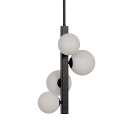 BigBuy Home S8804823 - Suspension Noir Verre Fer 220-240 V 40 x 40 x 100 cm