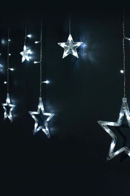 BigBuy Christmas S8803704 - Barrière lumineuse LED Blanc Etoiles
