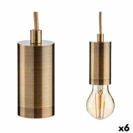 Gift Decor S3625262 - Suspension Doré Métal 60 W 11,5 x 12 x 11,5 cm (6 Unités)