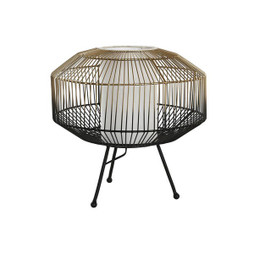 DKD Home Decor S3043694 - Lampe de bureau Noir Doré Fer 50 W 220 V 39 x 39 x 38 cm