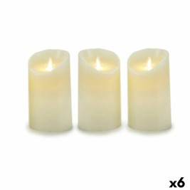 Gift Decor S3623462 - Ensemble de Bougies Oscillant LED Crème 8 x 13 x 8 cm (6 Unités)