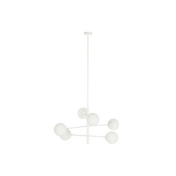 DKD Home Decor S3052595 - Suspension 96 x 73 x 50 cm Verre Métal Blanc 50 W