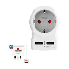 Skross S7914085 - Netzadapter 1500280 USB x 2 Europäisch United Kingdom