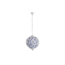 DKD Home Decor S3043709 - Suspension 28 x 28 x 44 cm Métal Blanc Multicouleur 50 W