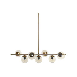 DKD Home Decor S3043678 - Suspension Doré Métal Verre 96 x 30 x 130 cm