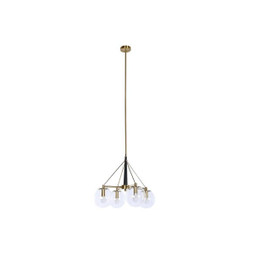 DKD Home Decor S3043653 - Suspension 50 x 50 x 144 cm Verre Doré Métal 50 W