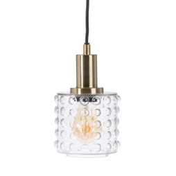 BigBuy Home S8802750 - Suspension Verre Métal 12 x 12 x 23 cm