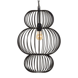 BigBuy Home S8802359 - Suspension 34 x 34 x 51 cm Noir Fer Ø 34 cm
